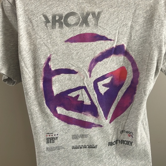 Roxy VNeck Peace Be The Journey Large T Shirt - Picture 2 of 6